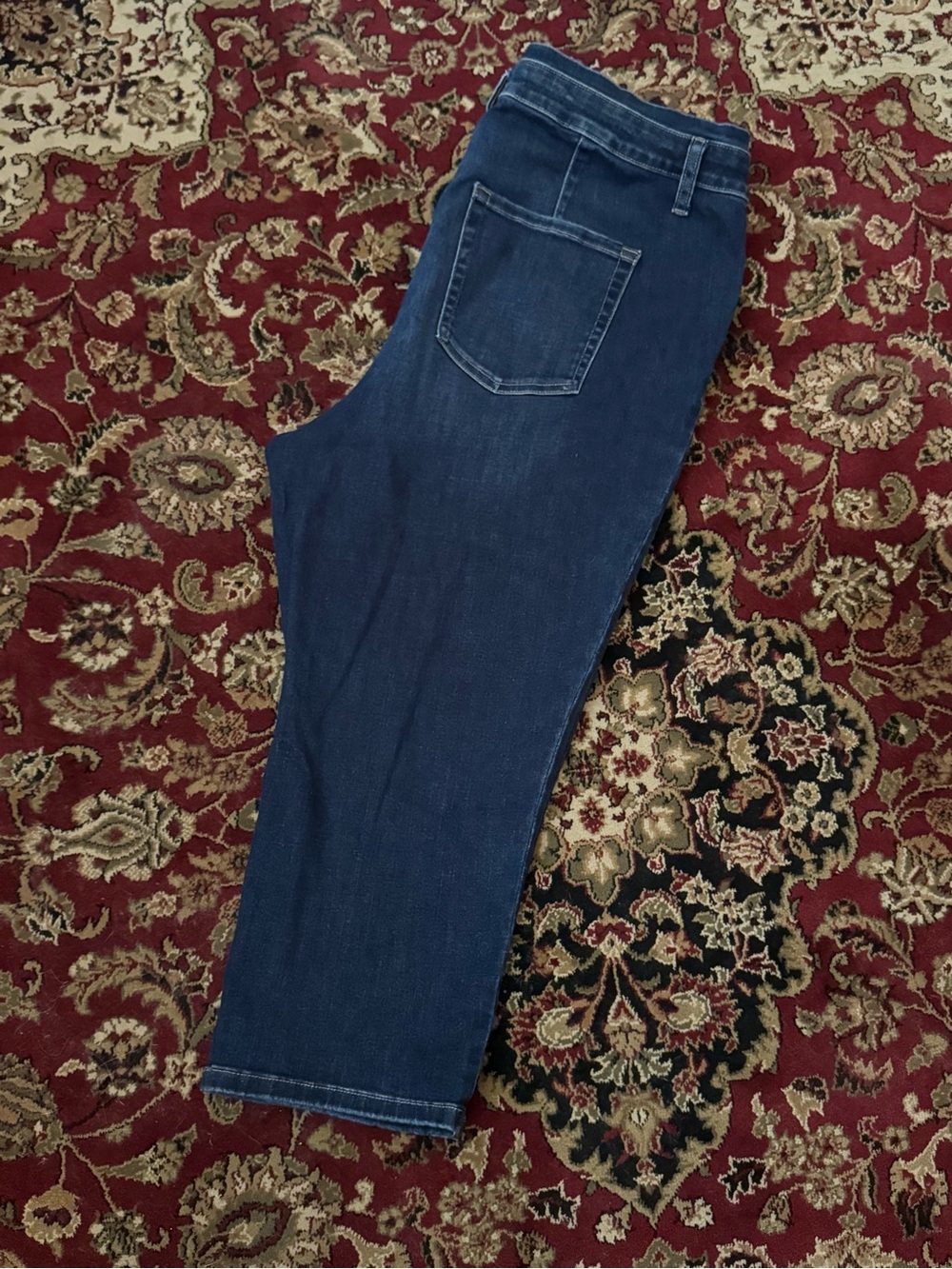 Maurices Dark Blue Button-Fly Cropped Jeans - Picture 2 of 2
